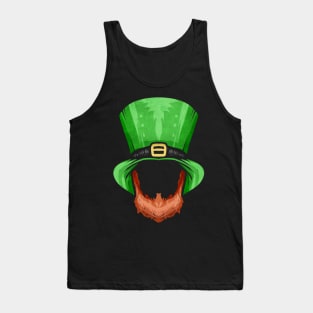 Red Beard and Green Hat For St. Patricks Day Tank Top